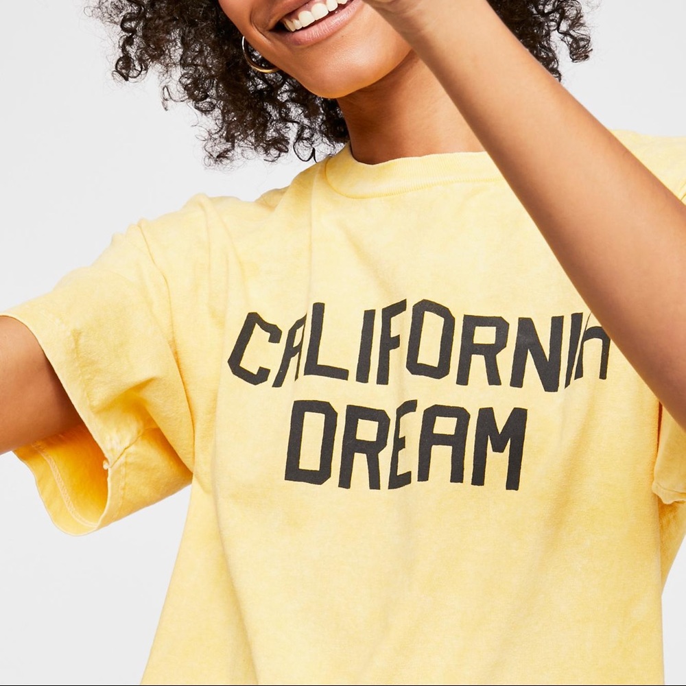 Free People Oversized California Dream Graphic Tee - Picture 1 of 7